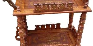 Shilpi Wooden Service Trolley / Bar Trolley