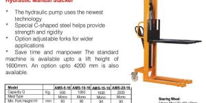 Hydraulic Manual Stacker