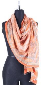 Saffron Silk Wool Scarf