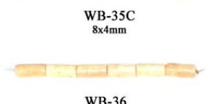 Handmade Wooden Beads Pipe Cream String