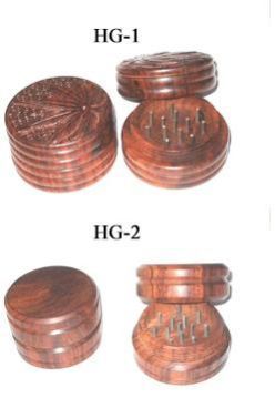 Wooden Round Herb Grinder