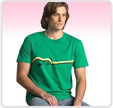 Mens Cotton Green Printed T Shirt