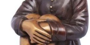 Traditional Sitting Man Sculpture Made by Indian Craftman