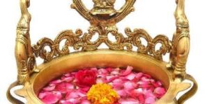 Urli with Decorative Design and Lord Ganesh