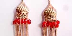 Jhumki with Glass Beads