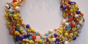 Multi Coloured cord & Stones Bracelet