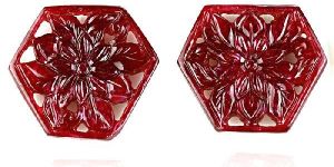 Ruby Carving Pair