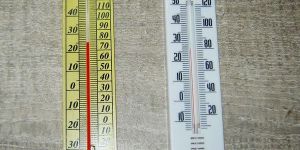 Wall Thermometer On Wooden and PP Base