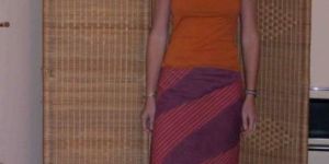 Ladies Cotton Knee Length Skirt