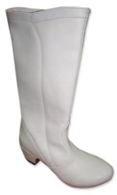 Ladies White Leather Boot