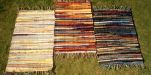 Multicolor Striped Recycled Chindi Rugs