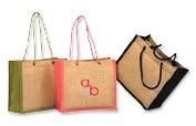 Ladies Printed Loop Handle Jute Shopping Bag