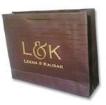 Brown Printed Kraft Paper Shopping Bag