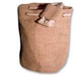 Beige Shoe Jute Pouch Bags