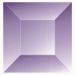 Purple Square Faceted Glass Stone