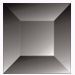 Black Square Faceted Glass Stone