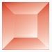 Red Square Faceted Glass Stone