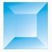 Sky Blue Square Faceted Glass Stone