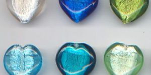 Heart Shape Silver Foil Beads