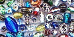 Multicolor Handmade Silver Foil Glass Beads