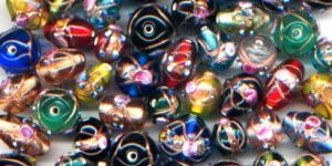 Multi Multicolor Big Hole Venetian Glass Beads