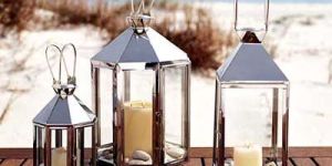 Hanging Steel Silver Lantern