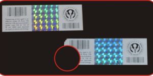 Destructible Vinyl Label