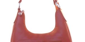 Women Brown PU Leather U Shape Sling Bag