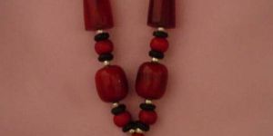 Ladies Wood Beaded Necklace