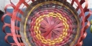 Hand Made Bamboo Flower Basket