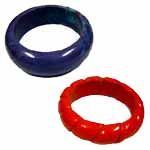 Ladies Red and Black Resin Bangles