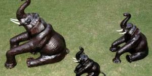 Leather Elephant Statues