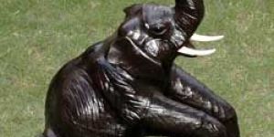 Leather Elephant Statues