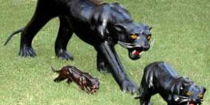 Leather Panther Statue
