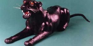 Leather Panther Statue
