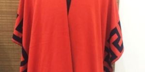 Ladies Flat Knitted Poncho