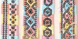 Light Chart, Embroidered Lace