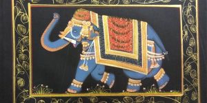 Elephant Silk Painting