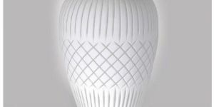 Milky White Glass Hammerd Vase