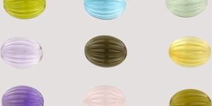 Watermelon Carved Cabs 16x12mm