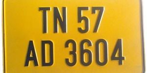Aluminium Number Plate
