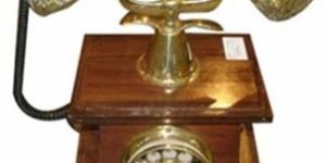 Brass Wooden Maharaja Telephone