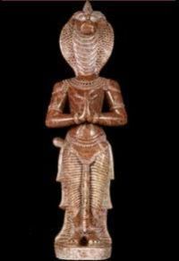 Red Marble Lord Rahu Statue