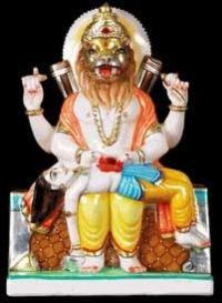 White Marble Lord Narasimha Statues