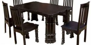 Painted Wooden Dining Table Set