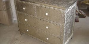 White Metal Chest of Drawer