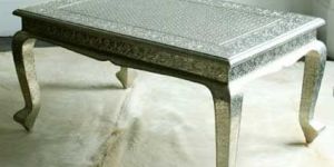 White Metal Coffee Table