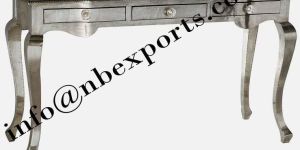 White Metal Embossed Console Table (NB-WMCNTL-105)