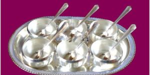 Silver Plated 6 Bowl & Tray Set