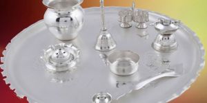 Silver Plated Pooja Thali